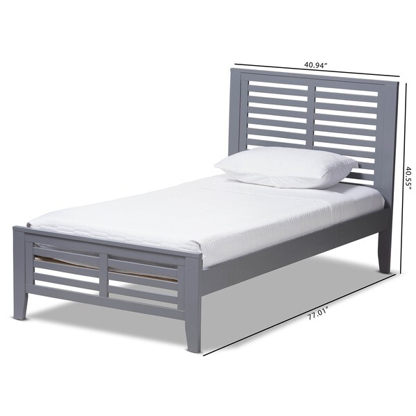 Baxton Studio Sedona Modern Grey-Finished Wood Twin Platform Bed - 143-7874