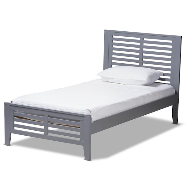 Baxton Studio Sedona Modern Grey-Finished Wood Twin Platform Bed - 143-7874