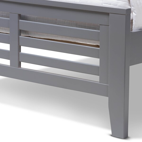 Baxton Studio Sedona Modern Grey-Finished Wood Twin Platform Bed - 143-7874