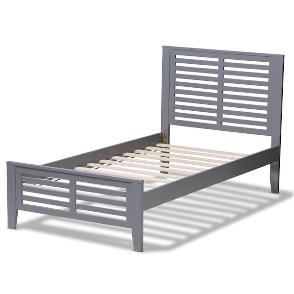 Baxton Studio Sedona Modern Grey-Finished Wood Twin Platform Bed - 143-7874