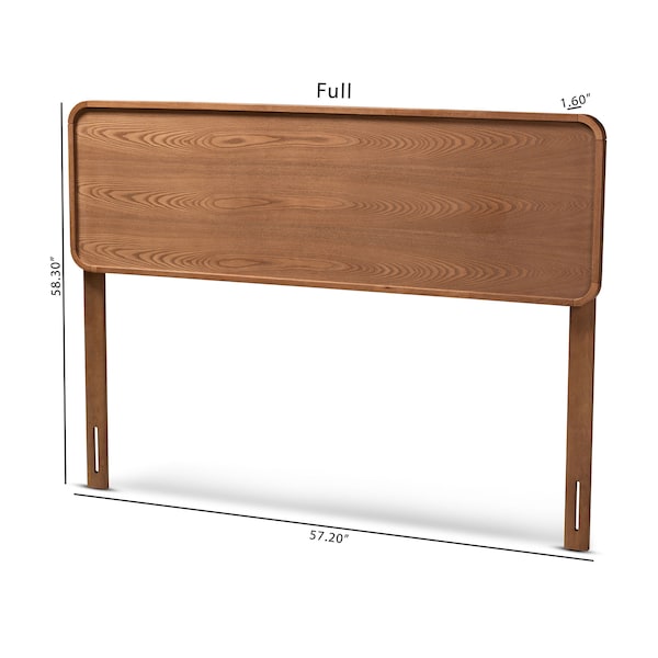 Baxton Studio Mailene Mid-Century Walnut Brown Finished Wood Full Size Headboard - 156-9428
