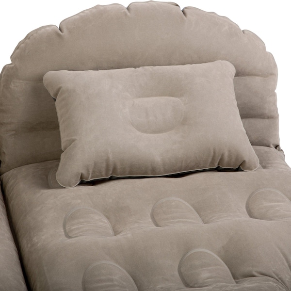 Wakeman Inflatable Mattress - Car Air Mattress for SUV/Tent with Aux Pump & 2 Pillows by Wakeman Gray - 75-CMP1144