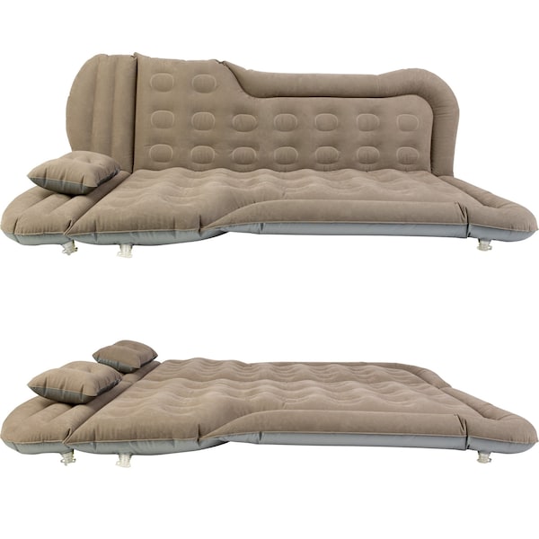 Wakeman Inflatable Mattress - Car Air Mattress for SUV/Tent with Aux Pump & 2 Pillows by Wakeman Gray - 75-CMP1144