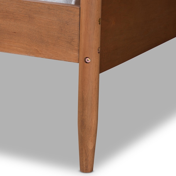 Baxton Studio Veles Mid-Century Modern Ash Walnut Finished Wood Full Size Daybed - 183-11174-ZORO