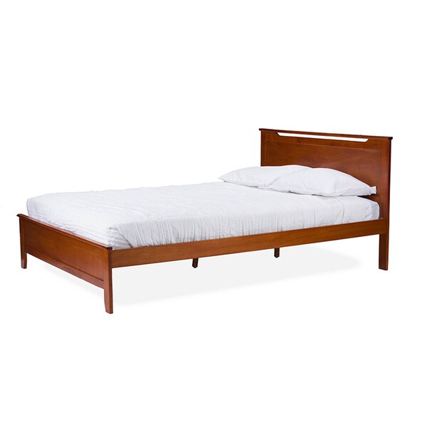 Baxton Studio Demitasse Brown Wood Contemporary Twin-Size Bed - 113-6100