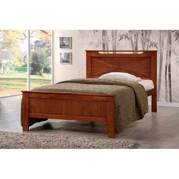 Baxton Studio Demitasse Brown Wood Contemporary Twin-Size Bed - 113-6100