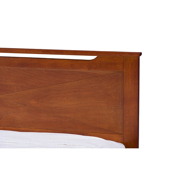 Baxton Studio Demitasse Brown Wood Contemporary Twin-Size Bed - 113-6100
