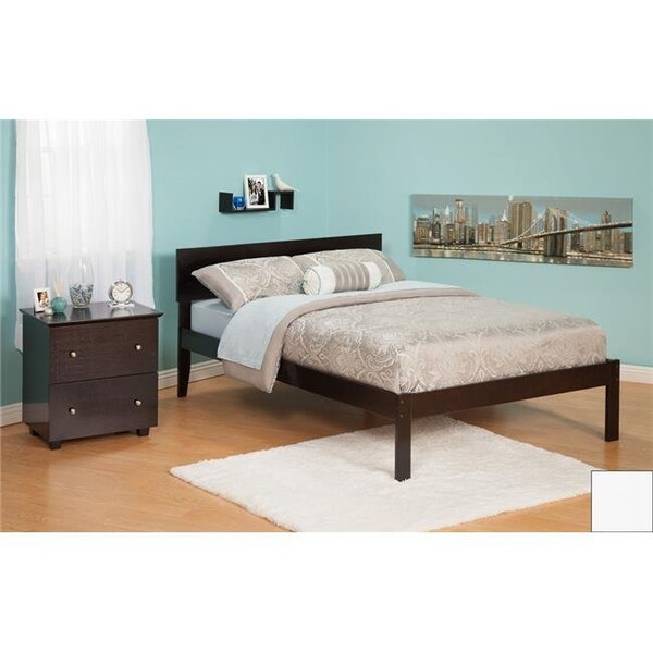 Atlantic Furniture Atlantic Furniture AR8131002 Orlando Full Bed with Open Foot Rail in a White Finish - AR8131002
