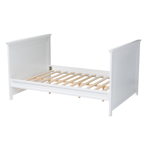 Baxton Studio Ceri Classic and Traditional White Finished Wood Full Size Daybed - 224-12597-ZORO