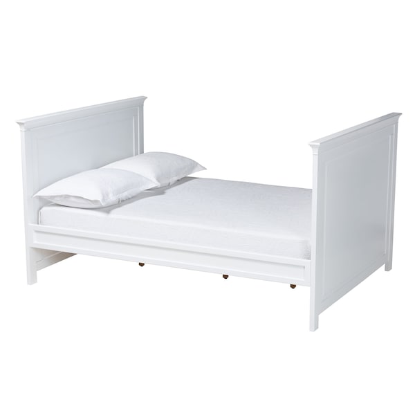 Baxton Studio Ceri Classic and Traditional White Finished Wood Full Size Daybed - 224-12597-ZORO