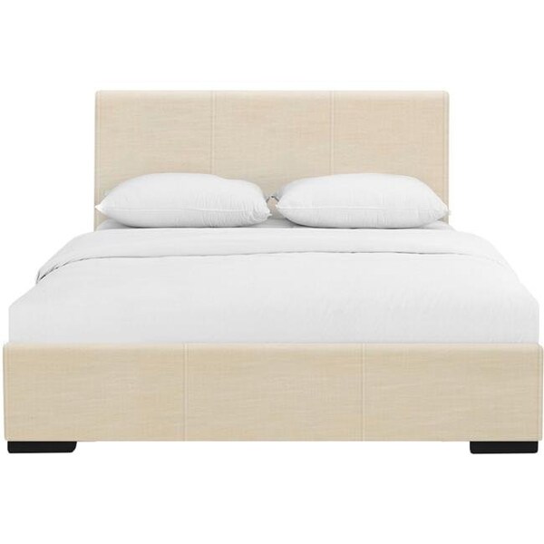 Camden Isle Camden Isle 86961 39 in. Hindes Upholstered Platform Bed; Beige; Queen - 86961