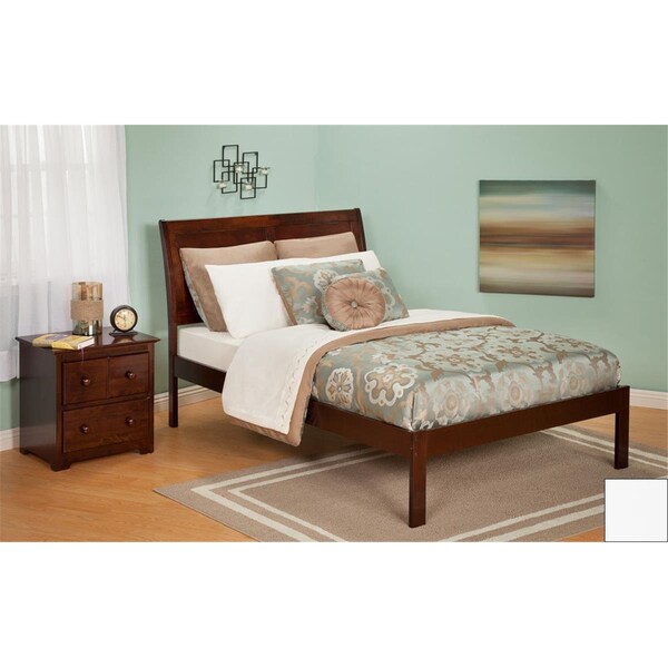 Atlantic Furniture Portland Twin Bed with Open Foot Rail in a White Finish - AR8921002