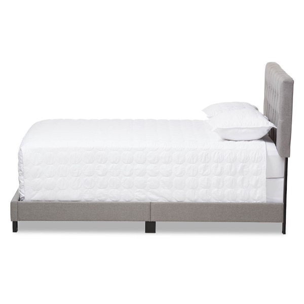 Baxton Studio Cassandra Modern Light Grey Upholstered Queen Size Bed - 136-7458