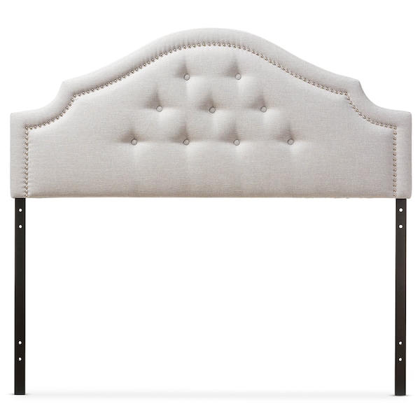 Baxton Studio Cora Modern Grayish Beige Upholstered Full Size Headboard - 124-6859