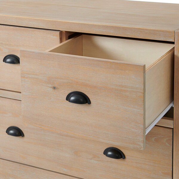 Alaterre Furniture Arden 4-Piece Bedroom Set with King Bed, 2-Drawer Nightstand with open shelf, Chest, Dresser - ANAN02344029