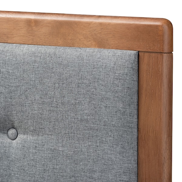Baxton Studio Sarine Dark Grey Walnut Finished Wood Queen Size Headboard - 156-9432