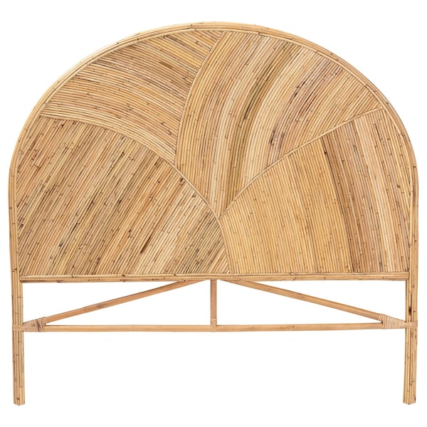 Bali & Pari Seana Bohemian Honey Rattan King Size Standalone Headboard - 244-13631-ZORO