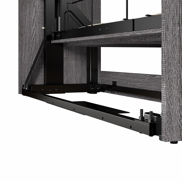 Bestar Queen Wall Bed Kit, Pur, Bark Gray, 90" - 26888-47