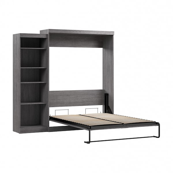 Bestar Queen Wall Bed Kit, Pur, Bark Gray, 90" - 26888-47