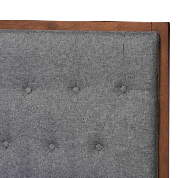Baxton Studio Jalie Transitional Wood Platform Storage Bed in Grey-Queen - 237-12638-10669-ZORO