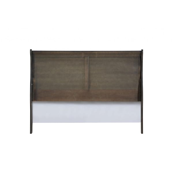 Homeroots 80 x 90 x 47 in. Dark Gray Wood Eastern King Bed - 347117