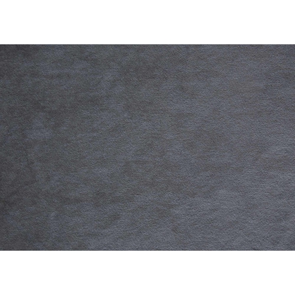 Homeroots 66.5 x 87.5 x 49.75 in. Velvet with Chrome Trim Bed, Dark Grey - Queen Size - 355770