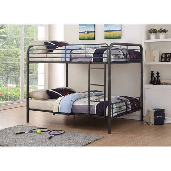 Homeroots Bristol Full and amp; Full Bunk Bed Gunmetal - 285314