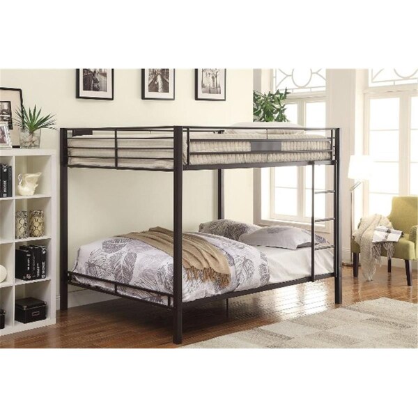 Acme 65 X 63 X 83 In. Limbra Queen Size Bunk Bed, Black Sand - 38015