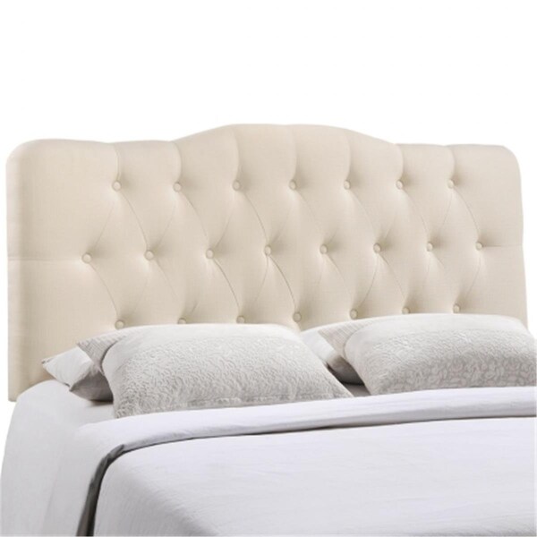 East End Imports Annabel King Fabric Headboard- Ivory - MOD-5158-IVO