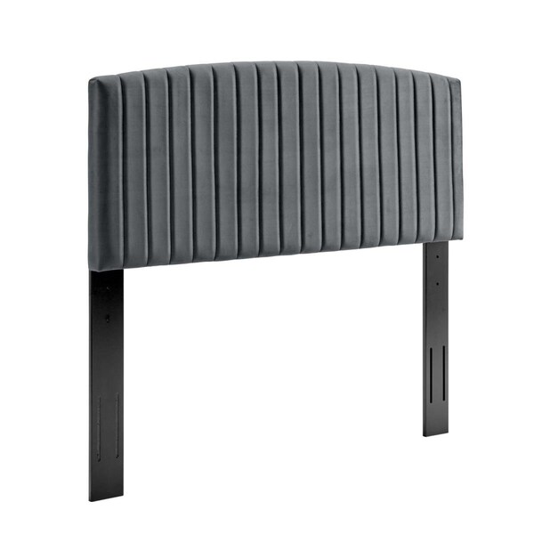 Modway Furniture Rebecca Performance Velvet Twin Headboard - Charcoal - MOD-6140-CHA