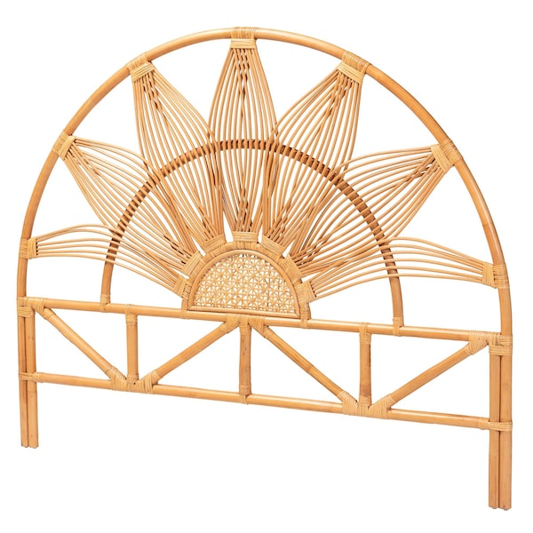 Bali & Pari Jasmine Modern Bohemian Natural Rattan King Size Standalone Headboard - 243-13573-ZORO