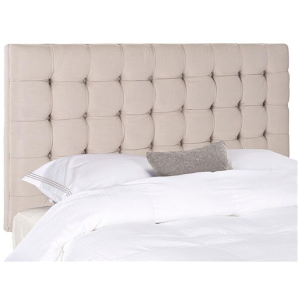 Safavieh 53.5 x 78.3 x 4.7 in. Lamar Taupe Tufted Headboard, Taupe - MCR4021A