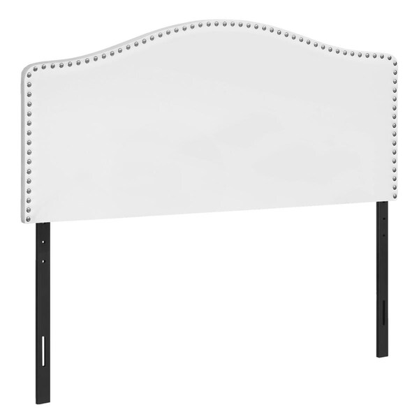 Daphnes Dinnette 57.25 x 3 x 50.5 in. Bed - White Leather-Look Headboard Only - Full Size - DA2618256