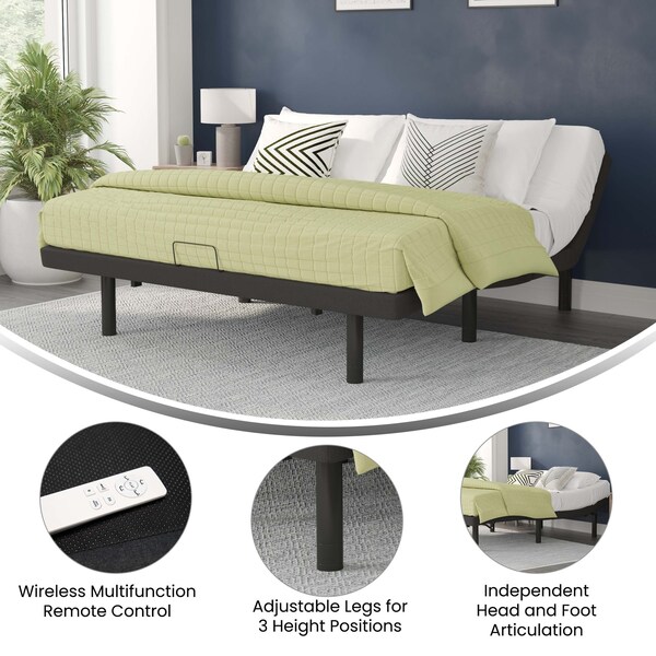 Flash Furniture King Adjustable Bed Base-Wireless Remote - AL-DM0201-K-GG