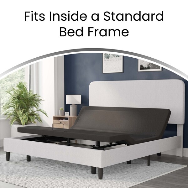 Flash Furniture King Adjustable Bed Base-Wireless Remote - AL-DM0201-K-GG