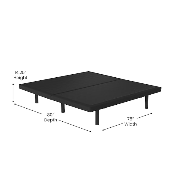 Flash Furniture King Adjustable Bed Base-Wireless Remote - AL-DM0201-K-GG