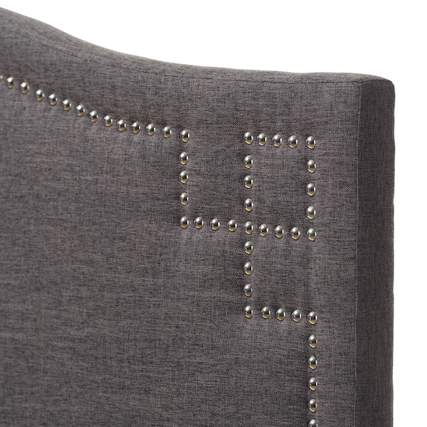 Baxton Studio Aubrey Modern Dark Grey Upholstered King Size Headboard - 124-6858