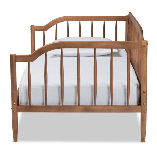 Baxton Studio Parson Classic Mid-Century Walnut Brown Finished Wood Twin Size Daybed - 194-11516-ZORO