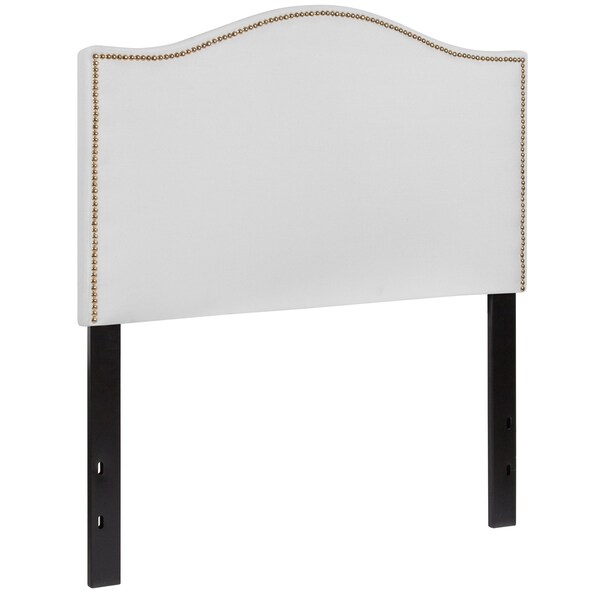 Flash Furniture Headboard, Twin Size, White Fabric - HG-HB1707-T-W-GG