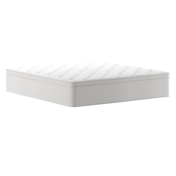 Flash Furniture 14 King Euro Top Memory Foam Hybrid Mattress - CL-LUXET232-14-K-GG