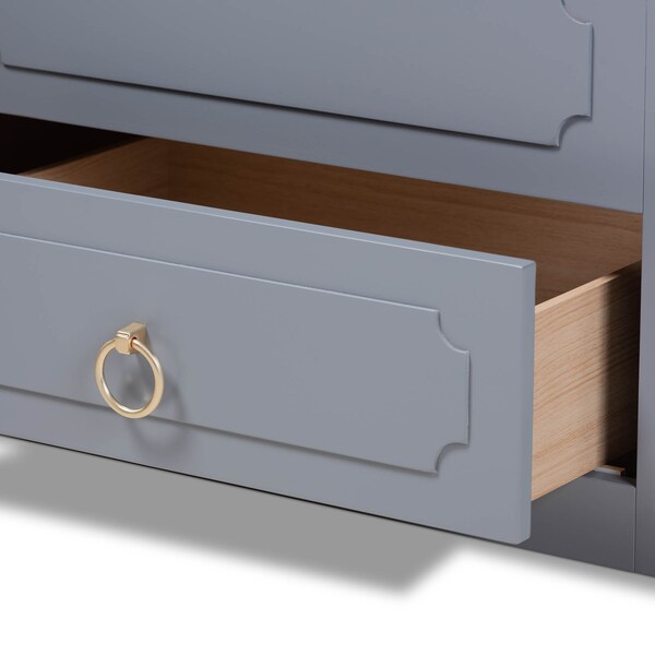 Baxton Studio Mariana Wood Twin Size 3-Drawer Storage Bed with Pull-Out Trundle Bed - 164-10308