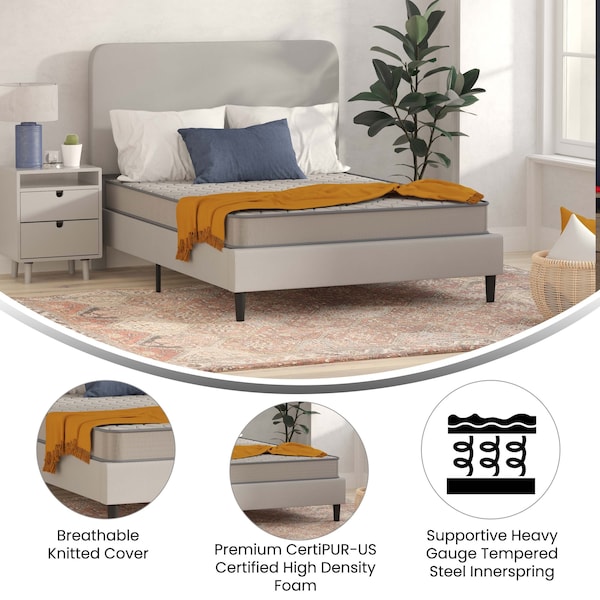 Flash Furniture 6" Hybrid Mattress, Full Mattress in a Box - CL-E236-B-F-GG