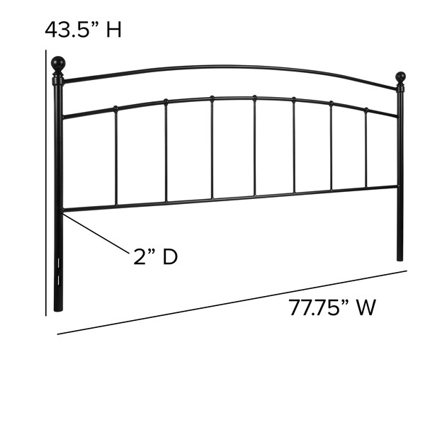 Flash Furniture King Size, Headboard, Decorative Metal - HG-HB1706-K-GG