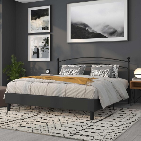 Flash Furniture King Size, Headboard, Decorative Metal - HG-HB1706-K-GG