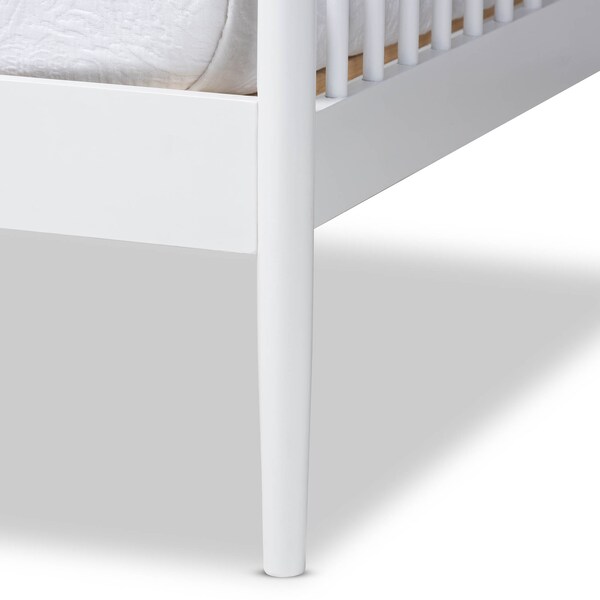 Baxton Studio Renata White Finished Wood Twin Size Spindle Daybed - 158-9645