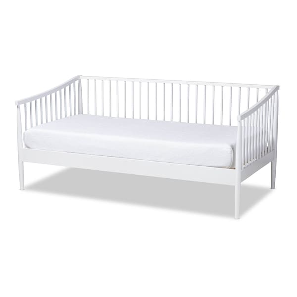 Baxton Studio Renata White Finished Wood Twin Size Spindle Daybed - 158-9645