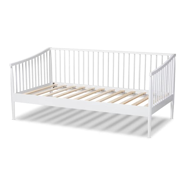 Baxton Studio Renata White Finished Wood Twin Size Spindle Daybed - 158-9645