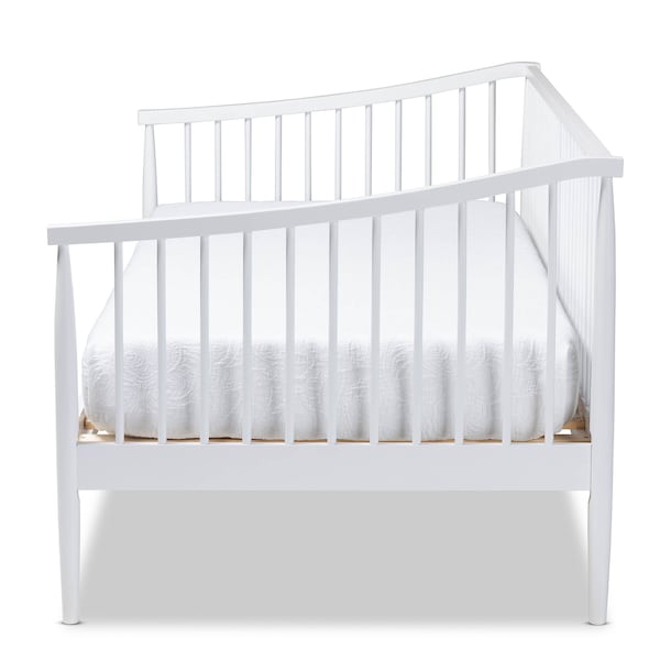 Baxton Studio Renata White Finished Wood Twin Size Spindle Daybed - 158-9645