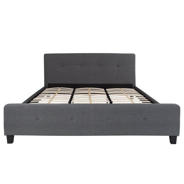Flash Furniture Platform Bed, Tribeca, King, Dark Gray - HG-32-GG