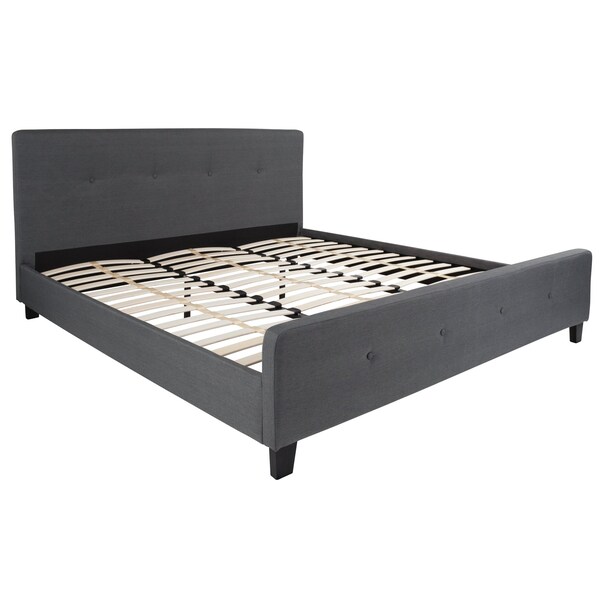 Flash Furniture Platform Bed, Tribeca, King, Dark Gray - HG-32-GG
